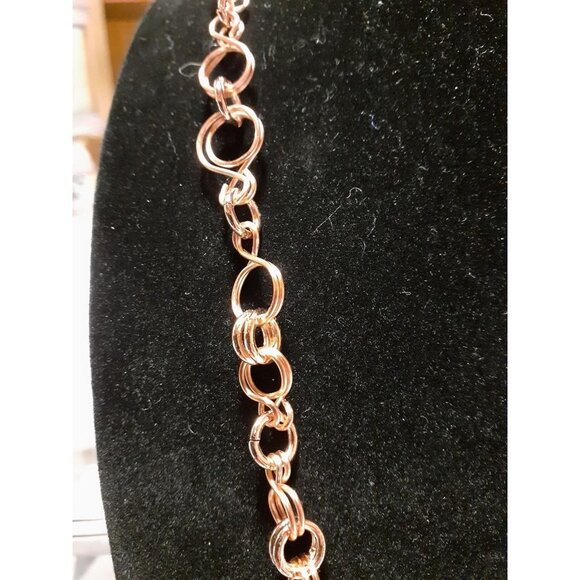 20" Handmade Copper & Glass Necklace blue fish handmade bead - Picture 3 of 6